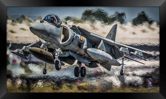 Harrier Hover Framed Print by Gareth Burge Photography
