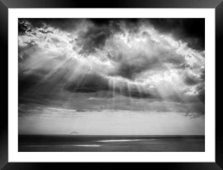 Ailsa Rays - Mono Framed Mounted Print by Gareth Burge Photography