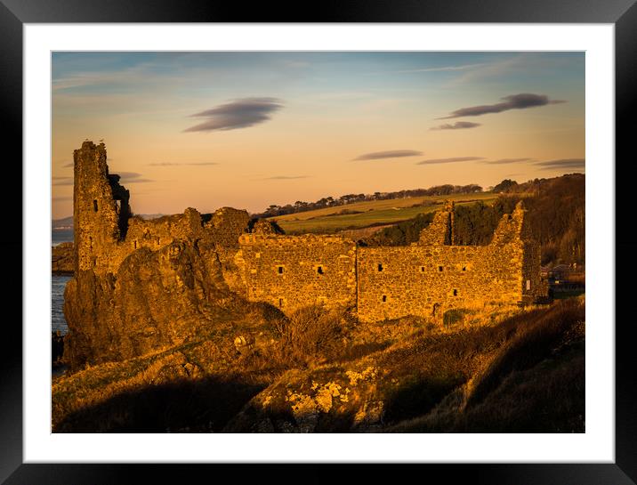 Dunure Castle Framed Mounted Print by Gareth Burge Photography
