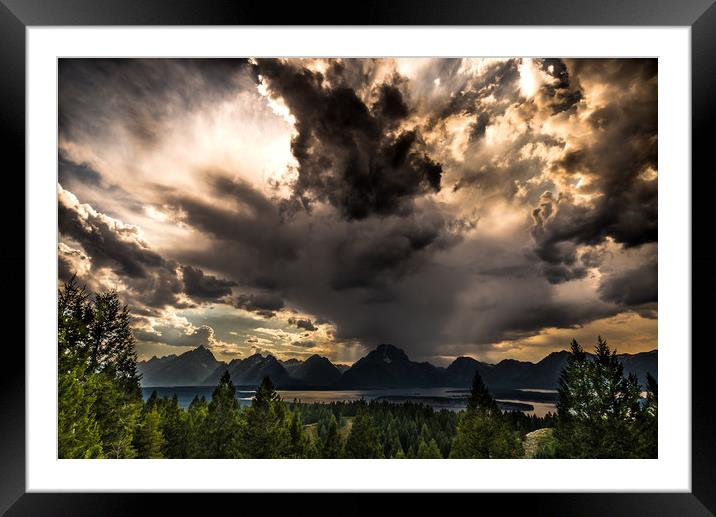 Signal Mountain Sky Framed Mounted Print by Gareth Burge Photography