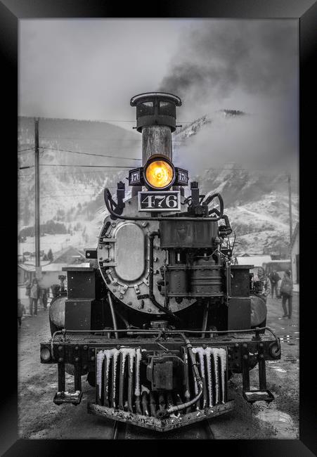 Durango & Silverton Steam Train 476 Framed Print by Gareth Burge Photography