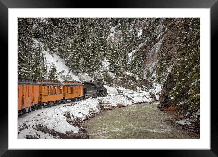 Snow Train Framed Mounted Print by Gareth Burge Photography