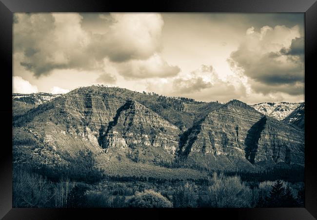 Baldy Mountain Split Tone Framed Print by Gareth Burge Photography