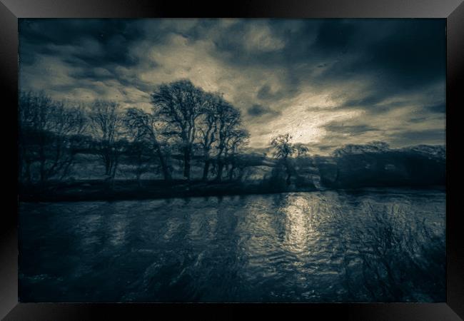 Moonlit River Framed Print by Gareth Burge Photography