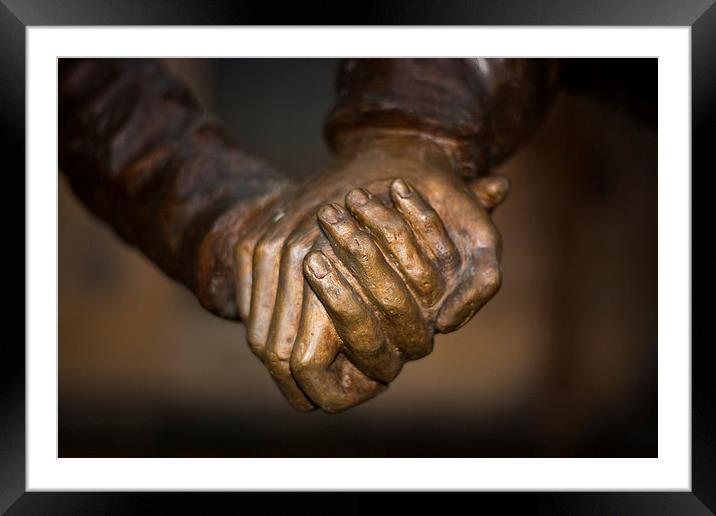 Holding Hands Framed Mounted Print by Simon Owler