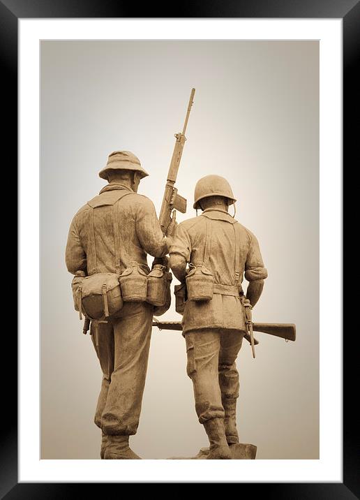 Soldiers Framed Mounted Print by Simon Owler