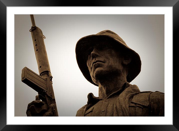 Soldier Memorial Framed Mounted Print by Simon Owler
