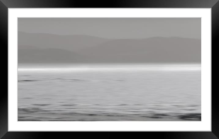 Mist on Brean Sands Framed Mounted Print by Sue Dudley