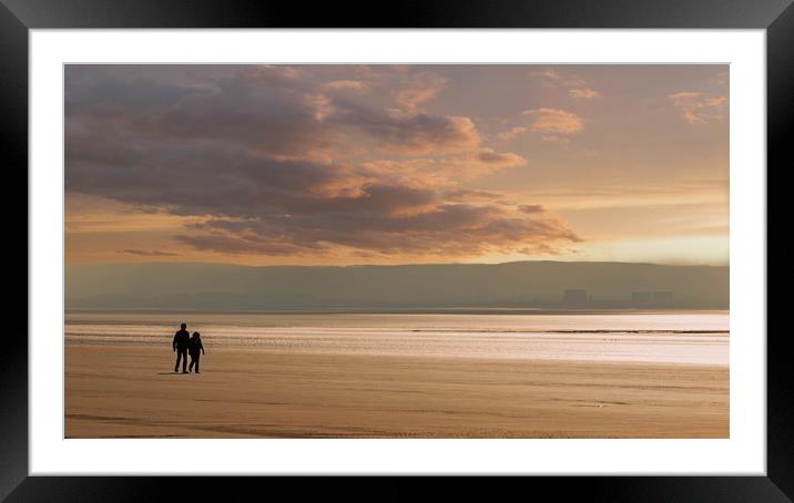Love at Sunset Framed Mounted Print by Sue Dudley