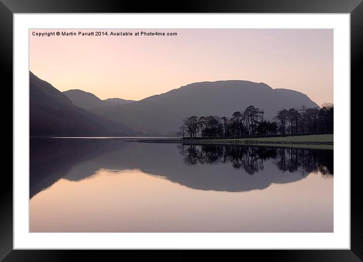  Buttermere Reflection, Lake District, Cumbria Framed Mounted Print by Martin Parratt