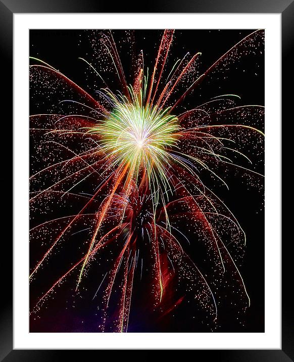 Fireworks Framed Mounted Print by Martin Parratt
