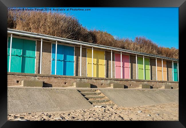 Bridlington Beach Huts Framed Print by Martin Parratt