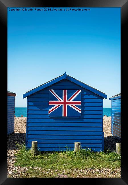 Hayling Island Beach Hut Framed Print by Martin Parratt