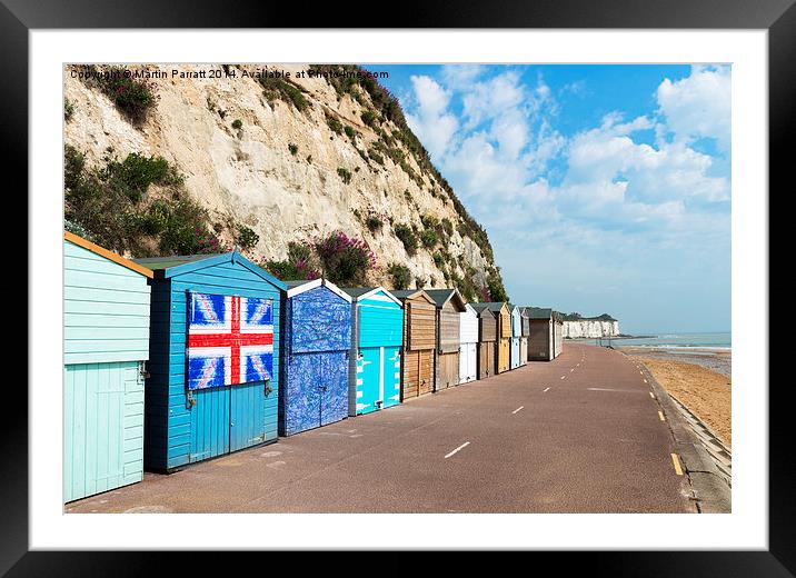 Stone Bay Beach Huts Framed Mounted Print by Martin Parratt