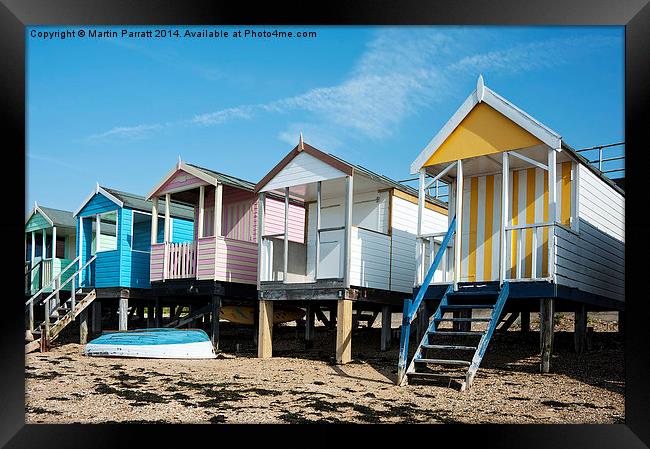  Southend Beach Huts Framed Print by Martin Parratt