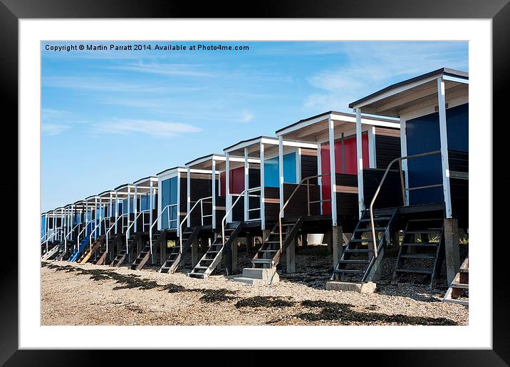  Colourful Beach Huts at Southend, Essex, UK Framed Mounted Print by Martin Parratt
