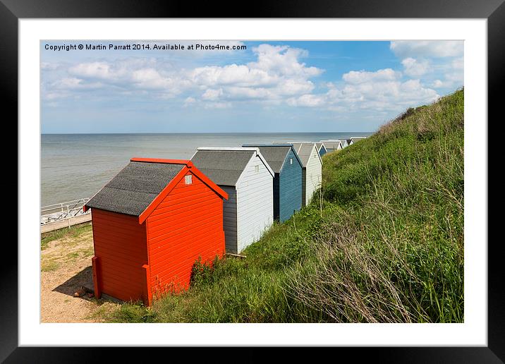 Overstrand Beach Huts Framed Mounted Print by Martin Parratt