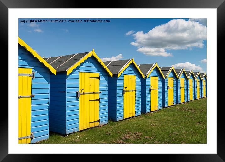 Bognor Regis Beach Huts Framed Mounted Print by Martin Parratt