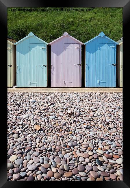 Budleigh Salterton Beach Huts Framed Print by Martin Parratt