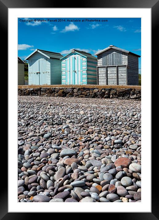 Budleigh Salterton Beach Huts Framed Mounted Print by Martin Parratt