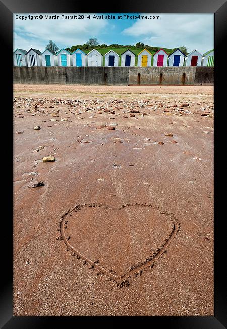 Broadsands Beach Huts Framed Print by Martin Parratt