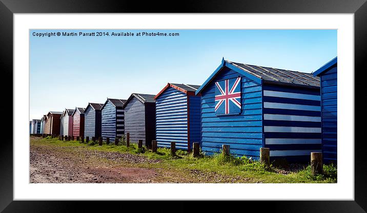 Hayling Island Beach Huts Framed Mounted Print by Martin Parratt