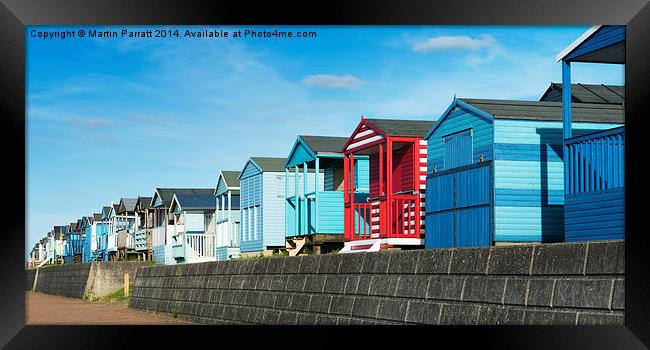 Whitstable (Tankerton) Beach Huts Framed Print by Martin Parratt