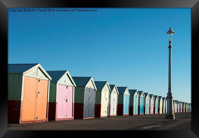 Beach Huts at  Hove Framed Print by Martin Parratt