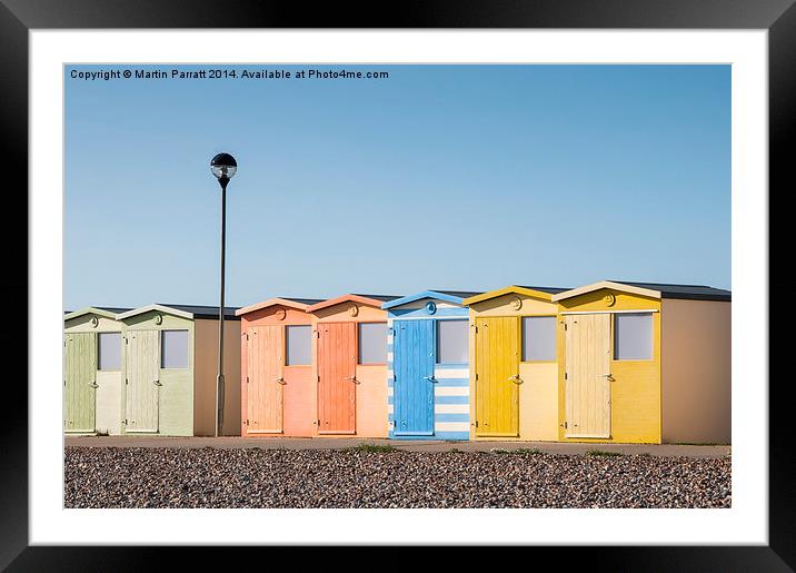 Seaford Beach Huts Framed Mounted Print by Martin Parratt