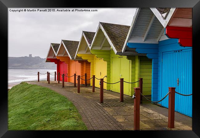  Scarborough Beach Huts Framed Print by Martin Parratt