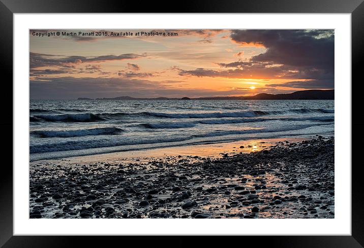 Sunset at Newgale Framed Mounted Print by Martin Parratt