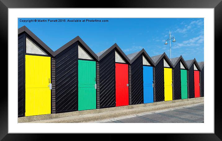 Lowestoft Beach Huts Framed Mounted Print by Martin Parratt