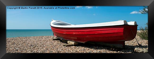 Boat on Beach Framed Print by Martin Parratt