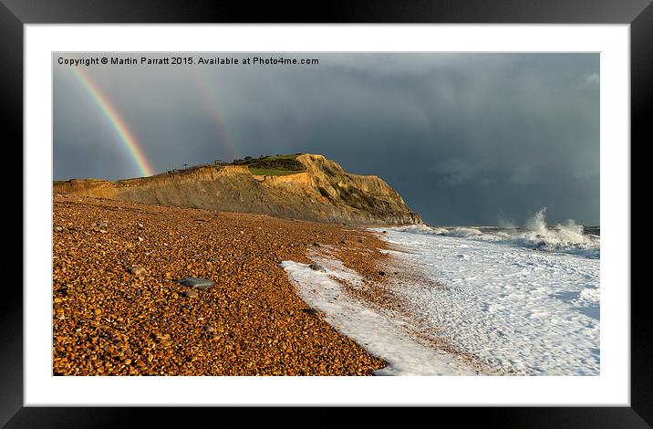 Stormy Weather at Seatown, Dorset Framed Mounted Print by Martin Parratt