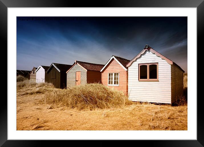 Hunstanton Beach Huts Framed Mounted Print by Martin Parratt