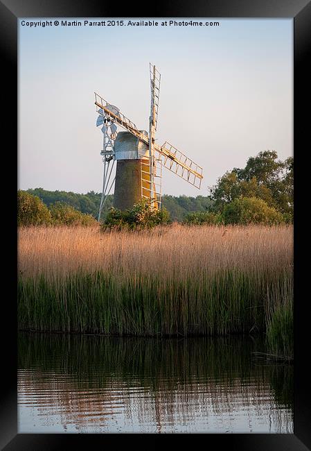Turf Fen Windmill Framed Print by Martin Parratt