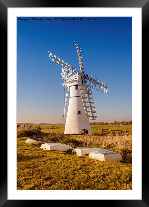 Thurne Drainage Mill Framed Mounted Print by Martin Parratt