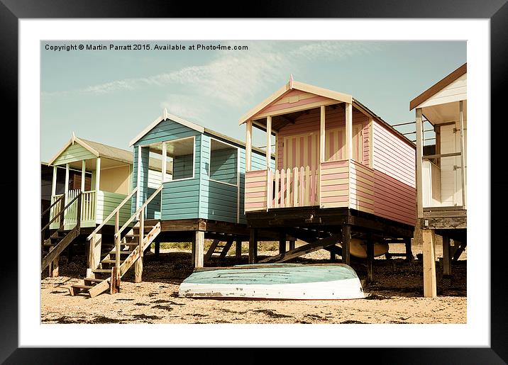 Southend Beach Huts Framed Mounted Print by Martin Parratt