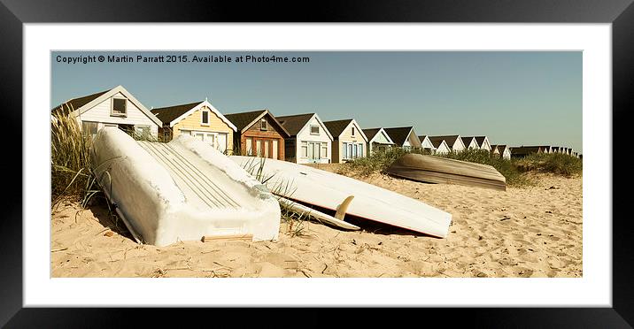 Mudeford Beach Huts Framed Mounted Print by Martin Parratt