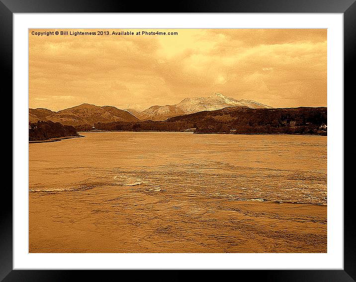 Loch Etive to the Mountains Framed Mounted Print by Bill Lighterness