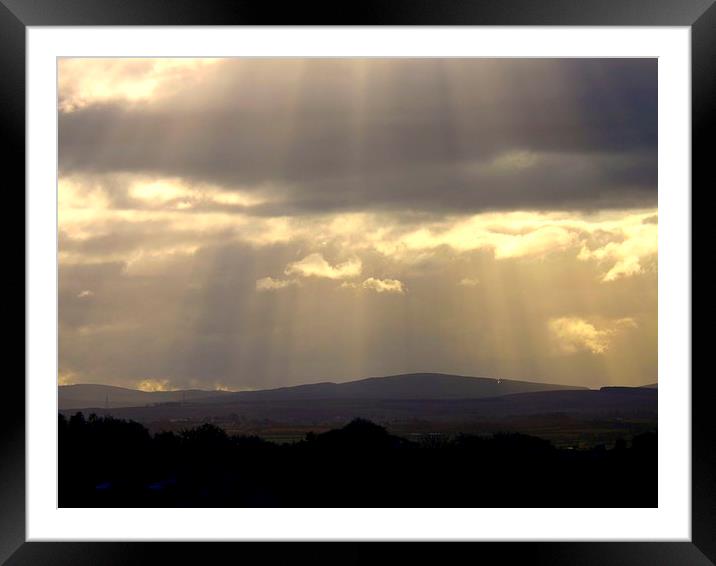 Clyde Valley Sunrays Framed Mounted Print by Bill Lighterness