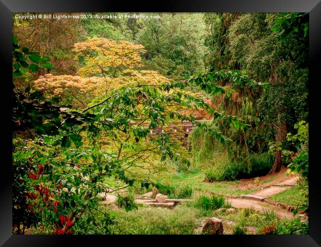 Colourful Japanese Garden Framed Print by Bill Lighterness