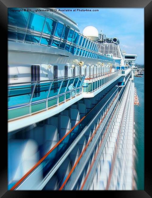 The cruise ship . Framed Print by Bill Lighterness