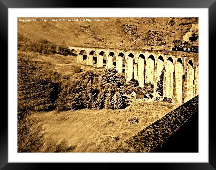 Glenfinnan Viaduct and train Framed Mounted Print by Bill Lighterness
