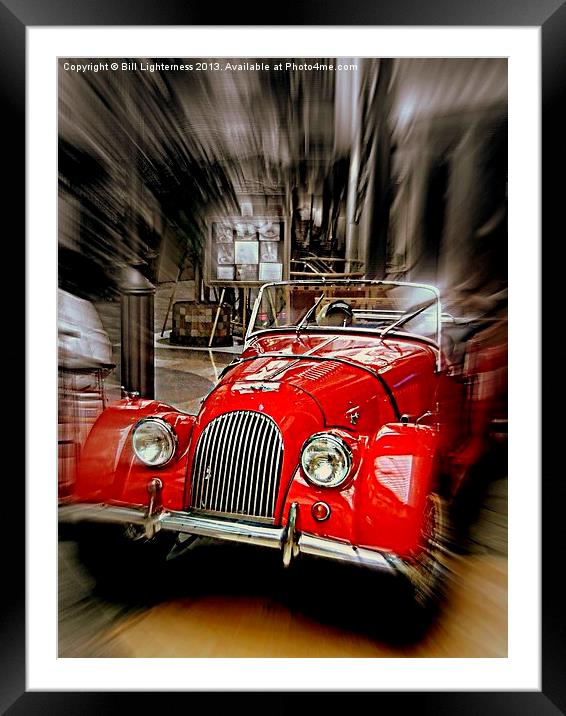 Red Sports Car Framed Mounted Print by Bill Lighterness
