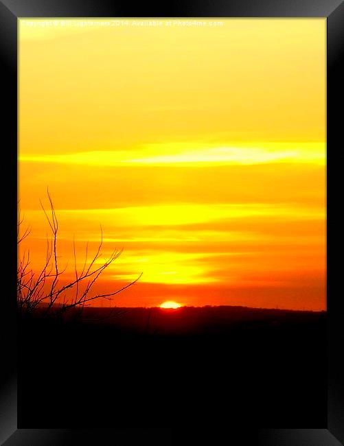 Sunset over the Clyde Valley 2 Framed Print by Bill Lighterness