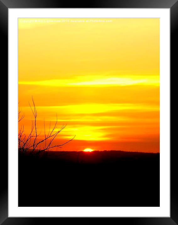 Sunset over the Clyde Valley 2 Framed Mounted Print by Bill Lighterness