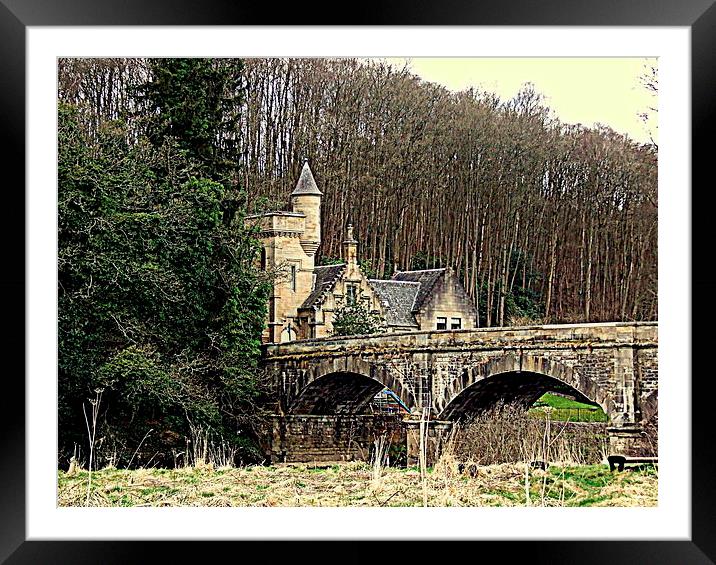 Mauldslie Bridge and Gatehouse Framed Mounted Print by Bill Lighterness