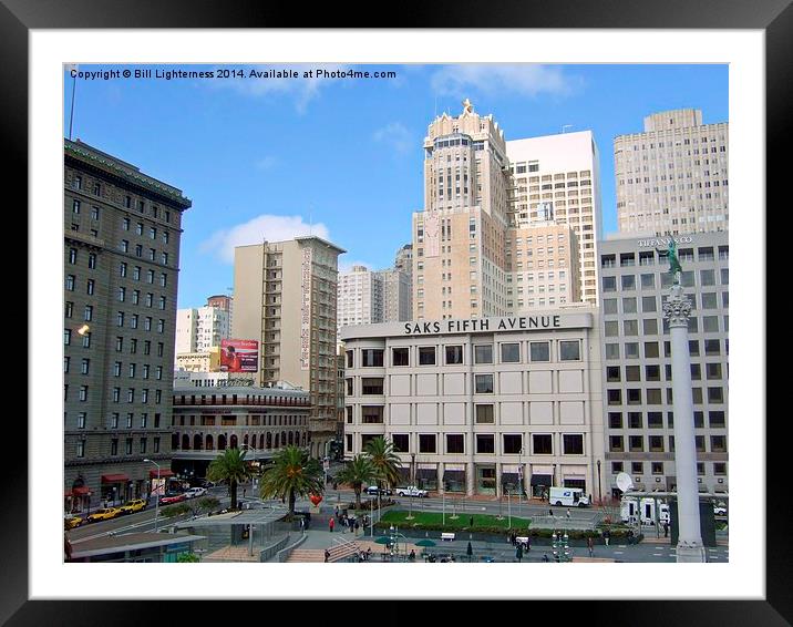 Union Square , San Francisco , USA Framed Mounted Print by Bill Lighterness