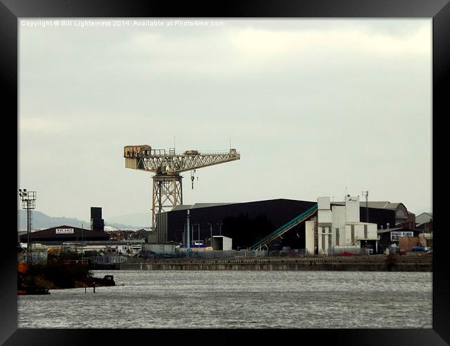 Industrial River Clyde , Glasgow Framed Print by Bill Lighterness
